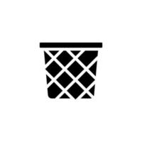 Wäsche Korb, Badezimmer Vektor Symbol
