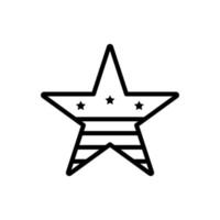 stjärna favorit USA flagga vektor ikon