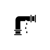 Wasserhahn, tropfen, Waschbecken, gebrochen Vektor Symbol