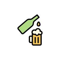 Bier Flasche, Kelch Vektor Symbol