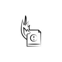 Feuer Datei, kriminell Vektor Symbol