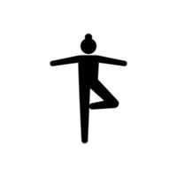 Frauen, Yoga, Position Vektor Symbol