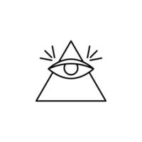 Pyramide, Auge, Magie Vektor Symbol