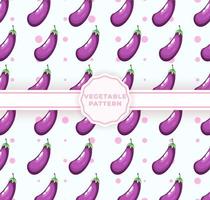 söta aubergine sömlösa mönster. söt grönsaksmönster vektor