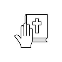Bibel, Hand, schwören Vektor Symbol