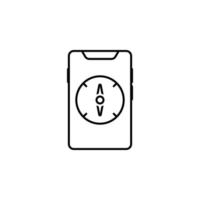 Smartphone Kompass Vektor Symbol