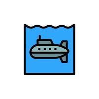 U-Boot, Ozean Vektor Symbol