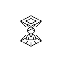 Hologramm Mann Vektor Symbol