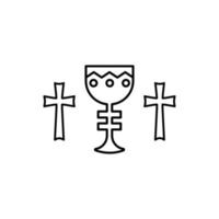 bägare, kristendomen vektor ikon