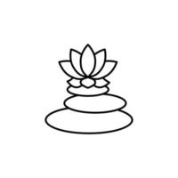 Buddhist Lotus Blume Vektor Symbol