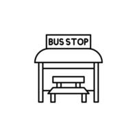 Bus stoppen, Bank Vektor Symbol