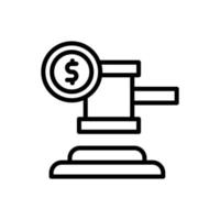 Geld Münze Hammer Vektor Symbol