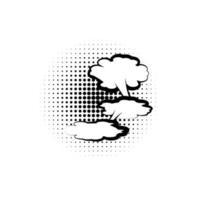 Pop Kunst, Rede Blase, Wolken Vektor Symbol