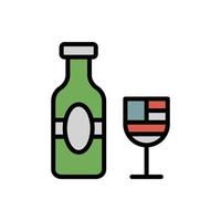 dryck alkohol bägare vektor ikon