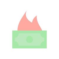 Geld Feuer Vektor Symbol