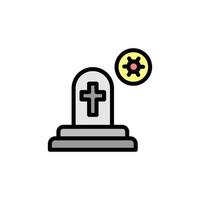 grav, död, coronavirus vektor ikon