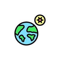 Welt, Erde, Coronavirus Vektor Symbol