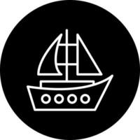 segelbåt vektor ikon stil