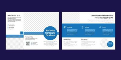 företags affärs trippel broschyr mall vektor