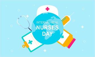 internationell sjuksköterskor dag bakgrund vektor