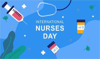 International Krankenschwestern Tag Hintergrund vektor