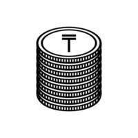 kazakhstan valuta symbol, Kazakstanska tenge ikon, kzt tecken. vektor illustration