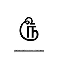 sri lanka valuta symbol i tamil, sri lankanska rupee ikon, lkr tecken. vektor illustration