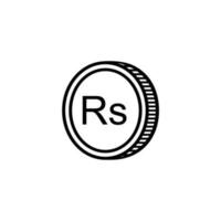 sri Lanka Währung Symbol im Plural- Englisch, sri Lanka Rupie Symbol, lkr unterzeichnen. Vektor Illustration