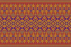 nahtlos geometrisch ethnisch asiatisch orientalisch und Tradition Muster Design zum Textur und Hintergrund. Seide und Stoff Muster Dekoration zum Teppich, thailändisch Kleidung, Verpackung und Hintergrund vektor