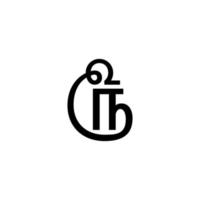 sri Lanka Währung Symbol im Tamil, sri Lanka Rupie Symbol, lkr unterzeichnen. Vektor Illustration