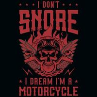 Motorrad Fahrer Grafik T-Shirt Design vektor