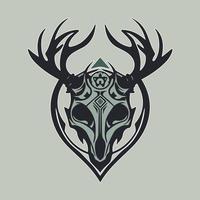 shamaner skalle mask vektor logotyp