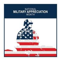 Militär- Anerkennung Monat Hintergrund. vektor