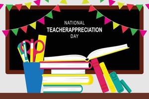 nationell lärare uppskattning dag bakgrund. vektor