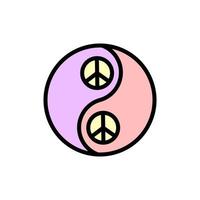 Frieden, Yin Yang Vektor Symbol