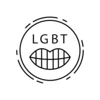 Lippen, lgbt Vektor Symbol