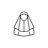 hijab kvinna muslim vektor ikon