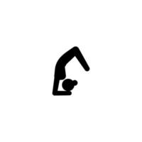 Frauen, Yoga, Position Vektor Symbol