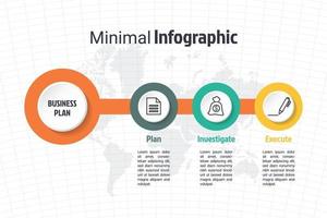 minimal affärsinfografisk mall vektor