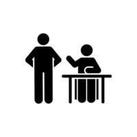 Lehrer lernen Mann Schüler Piktogramm Vektor Symbol