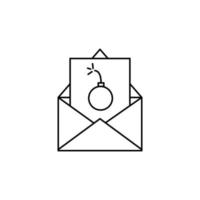 Bombe, Nachricht, Email Vektor Symbol