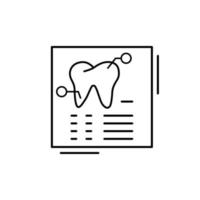 Zahnarzt Bericht Zahn Vektor Symbol
