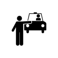 Mann, Taxi, Auto, Fahrzeug, Taxi Vektor Symbol