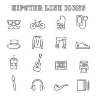 Hipster Line Icons vektor