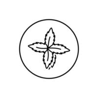 rot Basilikum, vegan Vektor Symbol