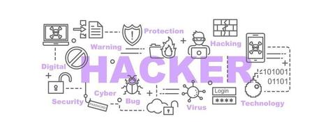 Hacker Vektor Banner