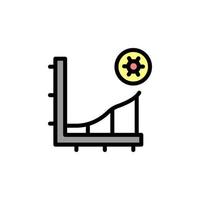 statistik, coronavirus vektor ikon