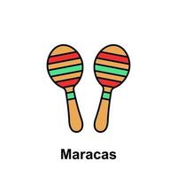 Maracas-Vektorsymbol vektor