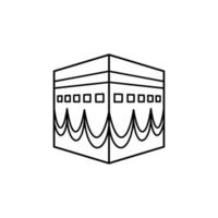 Kaaba Gebäude, islamisch Vektor Symbol