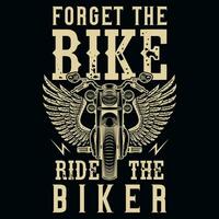 motorcykel ryttare tshirt design vektor